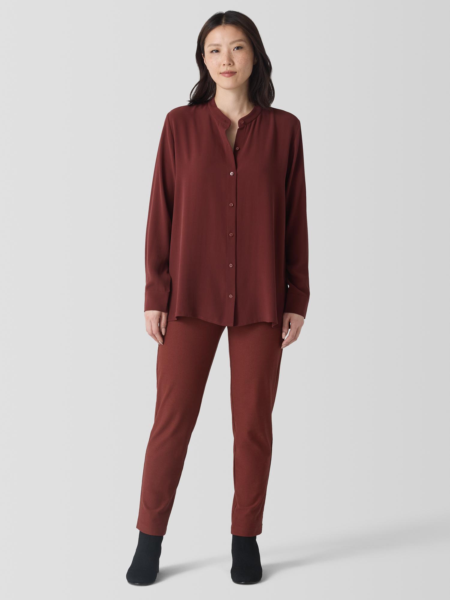 EILEEN FISHER Washable Stretch Crepe Pantfemale Product Image