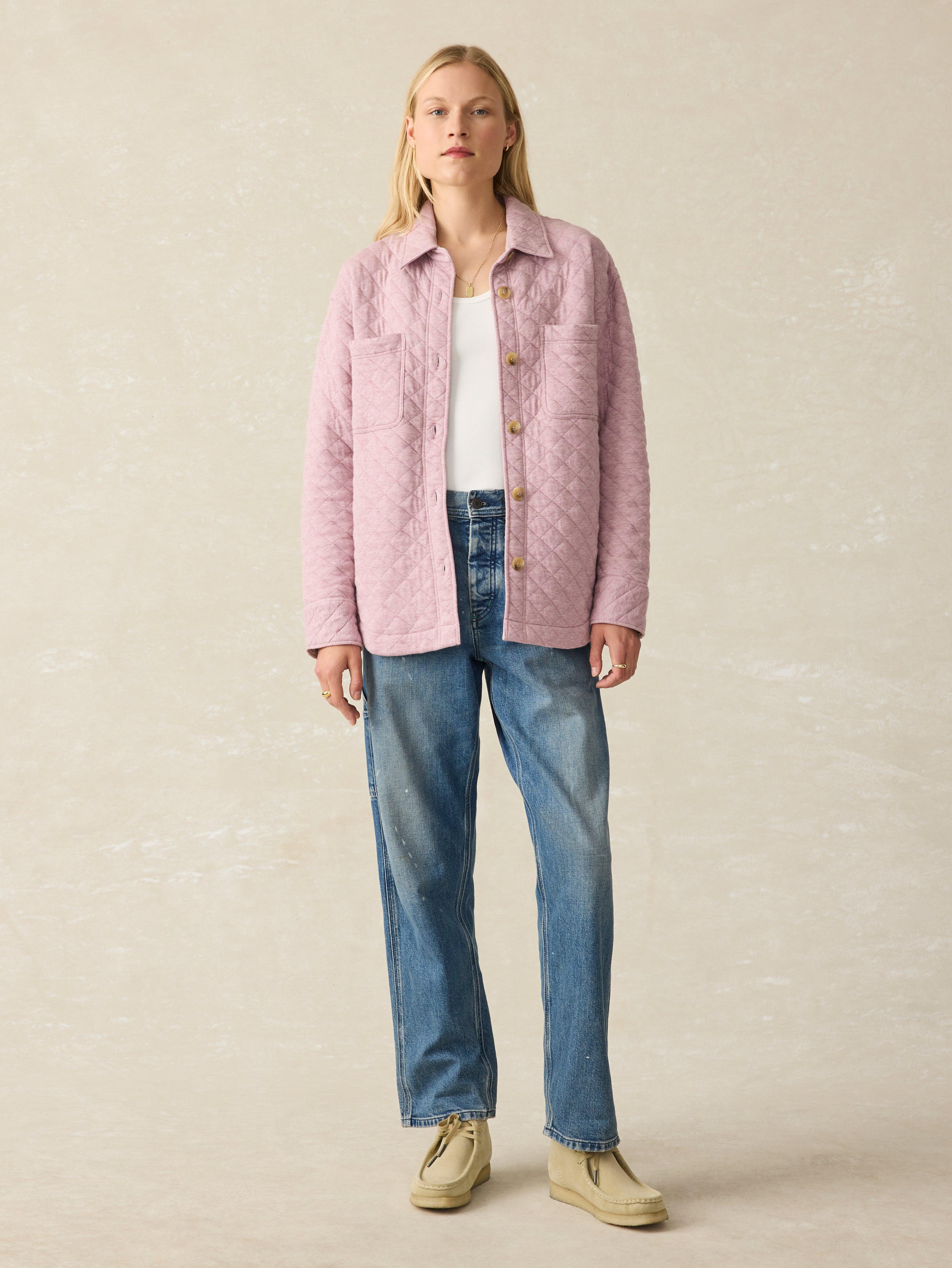 Epic Quilted Fleece Shirt Jacket - Orchid Heather Female Product Image