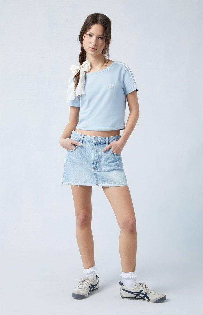 Women's Low-Rise Denim Mini Skirt - Product Image