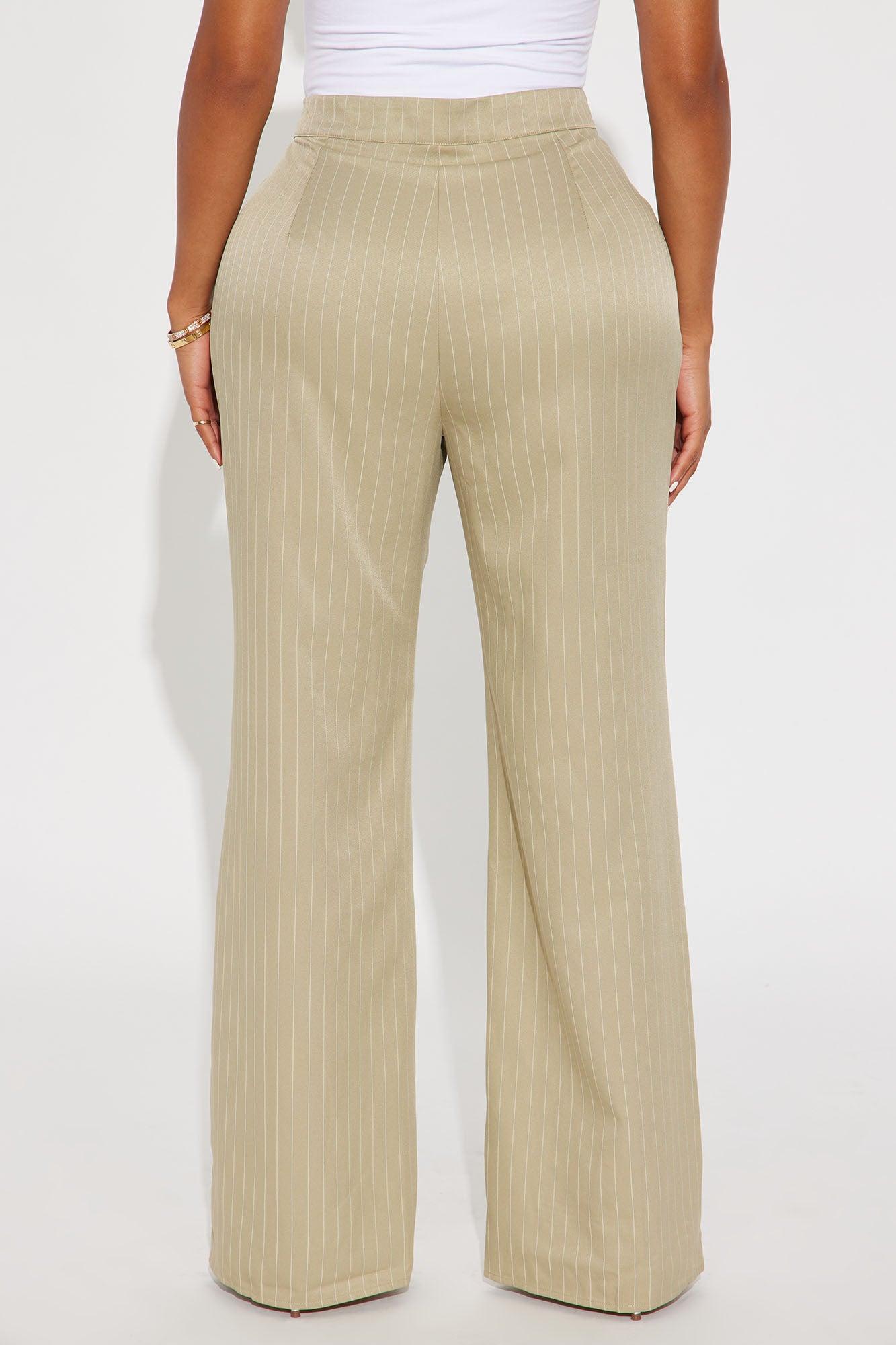 Sweet Salutations Pinstripe Trouser - Sage Product Image