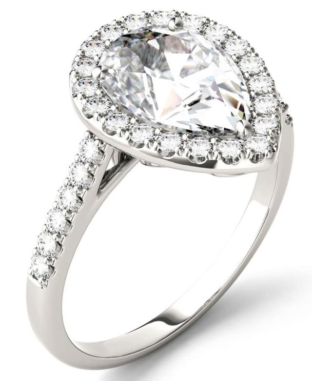 Charles & Colvard 2.58 Ct. T.w. Lab Created Moissanite Halo Ring In 14K White Gold Product Image