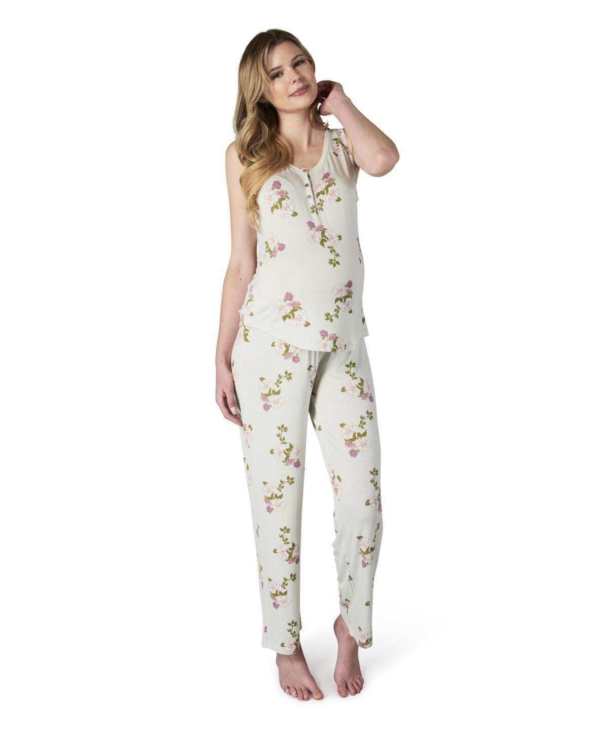 Everly Grey Maternity Joy Tank & Pants /Nursing Pajama Set Product Image