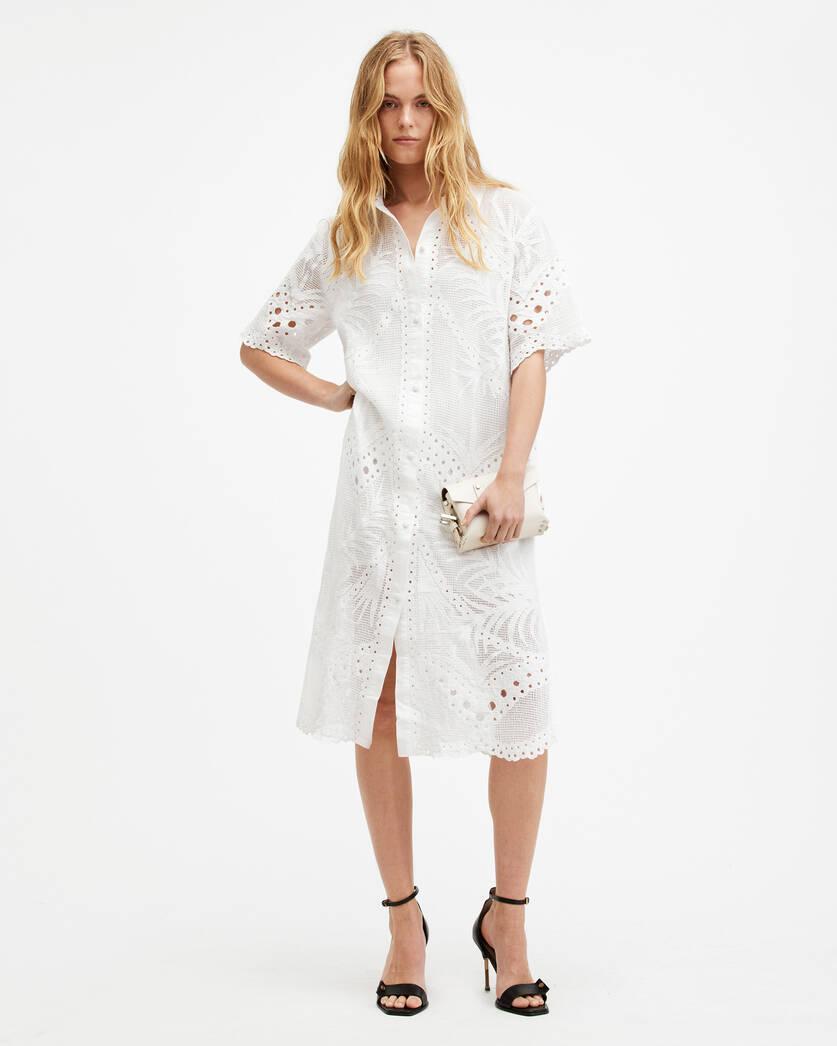 Meria Broderie Midi Dress Product Image