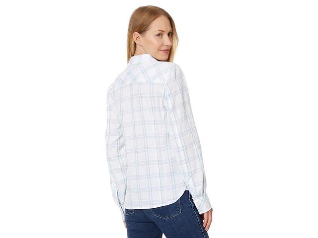 Tommy Hilfiger Pebble Plaid Roll Tab (Bright White Multi) Women's Clothing Product Image