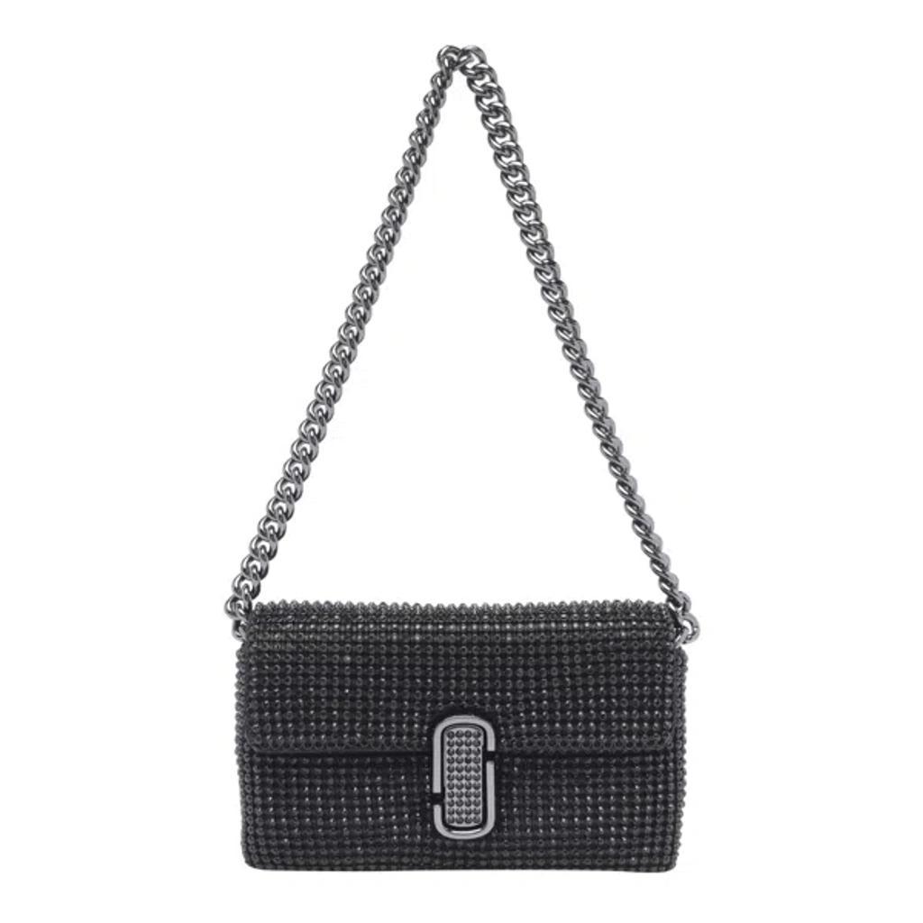 The Rhinestone J Marc Mini Shoulder Bag In Black Product Image