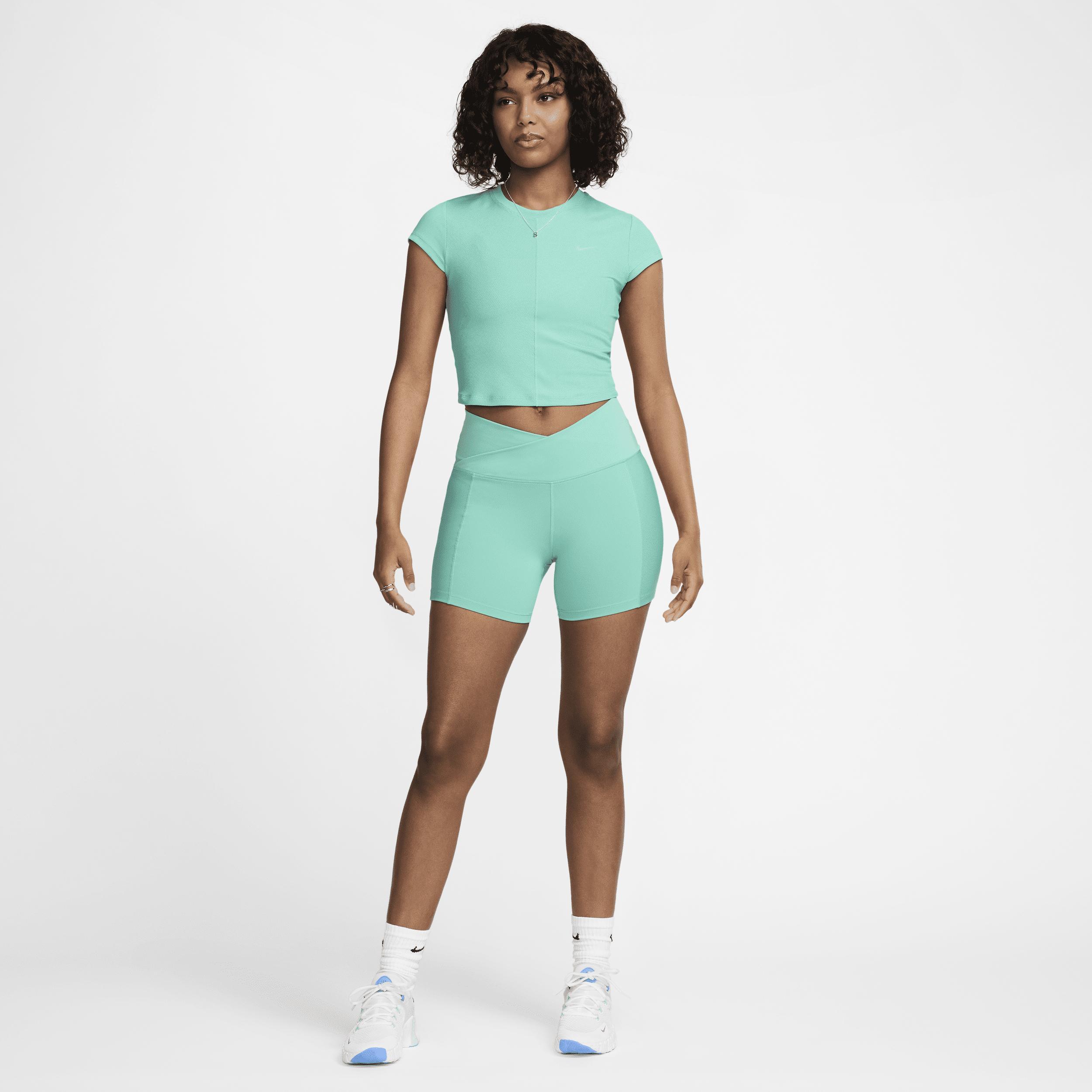 Nike Women's One Fitted Rib Dri-FIT Short-Sleeve Cropped Top Product Image