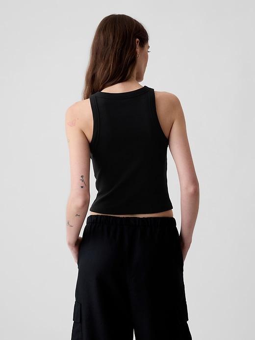 Modern Rib Cropped Halter Top Product Image