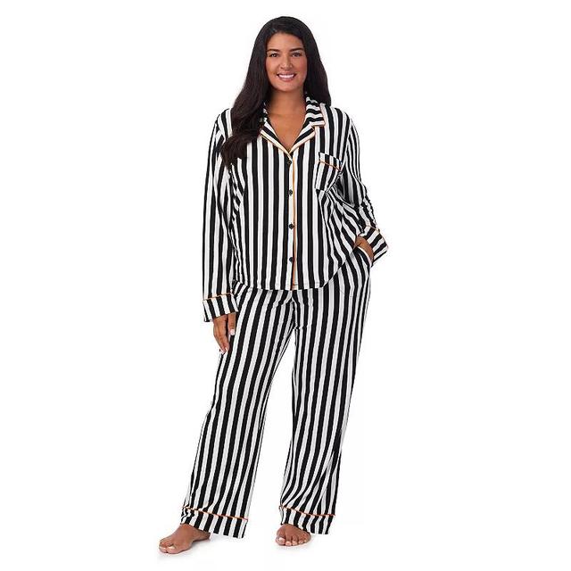 Plus Size Beauty Sleep Social Lydia Halloween Long Sleeve Top & Pants Pajama Set, Womens Product Image