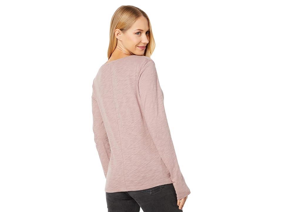 Lilla P Long Sleeve V-Neck (Dusty Rose) Women's Clothing Product Image