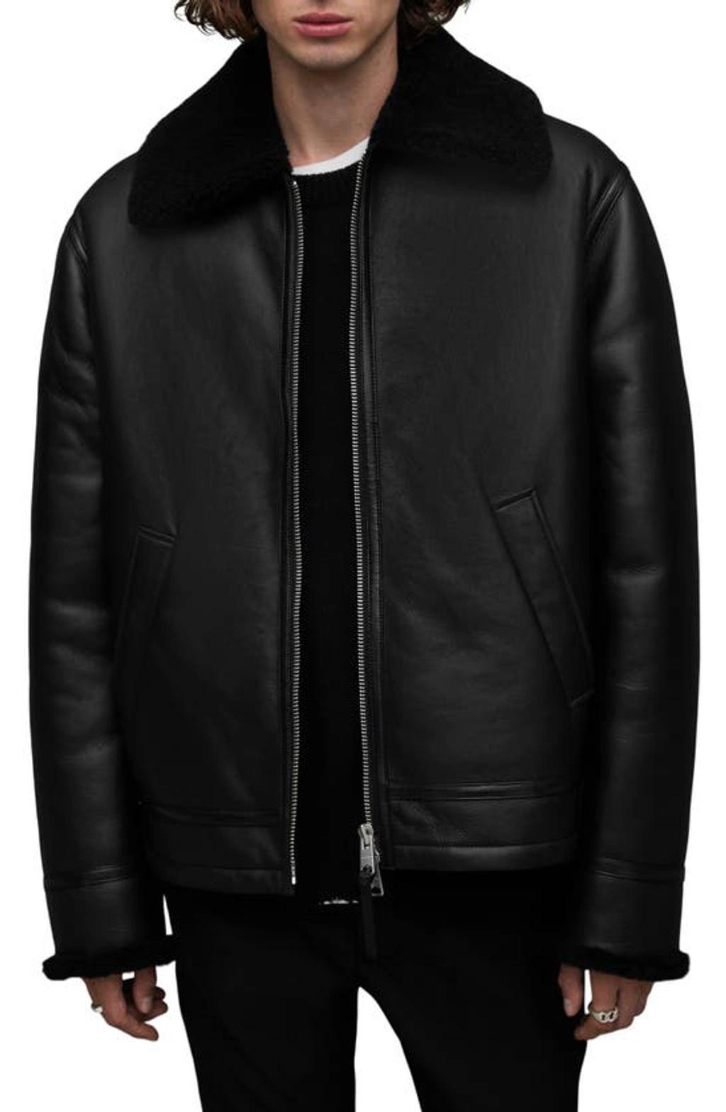 Ashford Shearling Relaxed Fit Jacket In Black Product Image