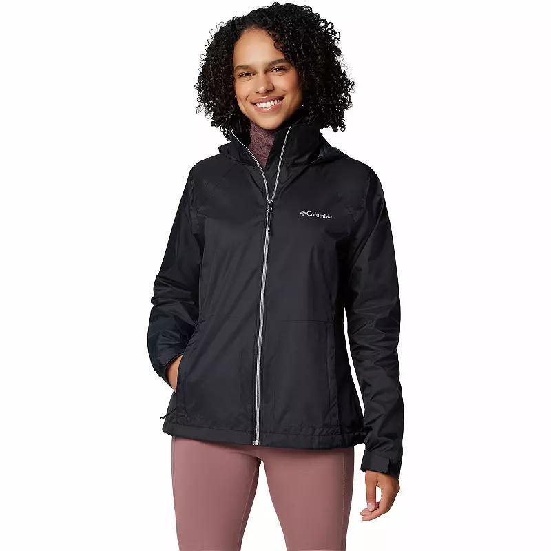 Womens Columbia Switchback IV Packable Rain Jacket Pink Product Image