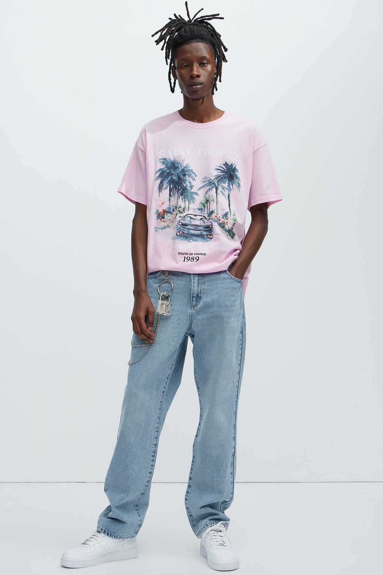 Saint Tropez French Rivera 1989 Short Sleeve Tee - Pink Product Image