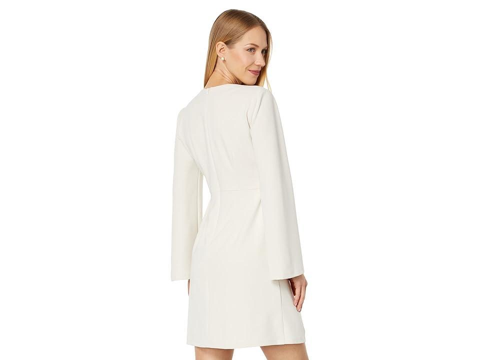 Donna Morgan V-Neck Mini Dress with Flare Sleeves (Horn) Women's Dress Product Image