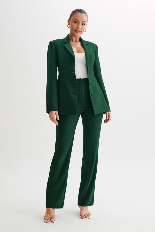 Greer Hourglass Suiting Blazer - Forest Green Product Image