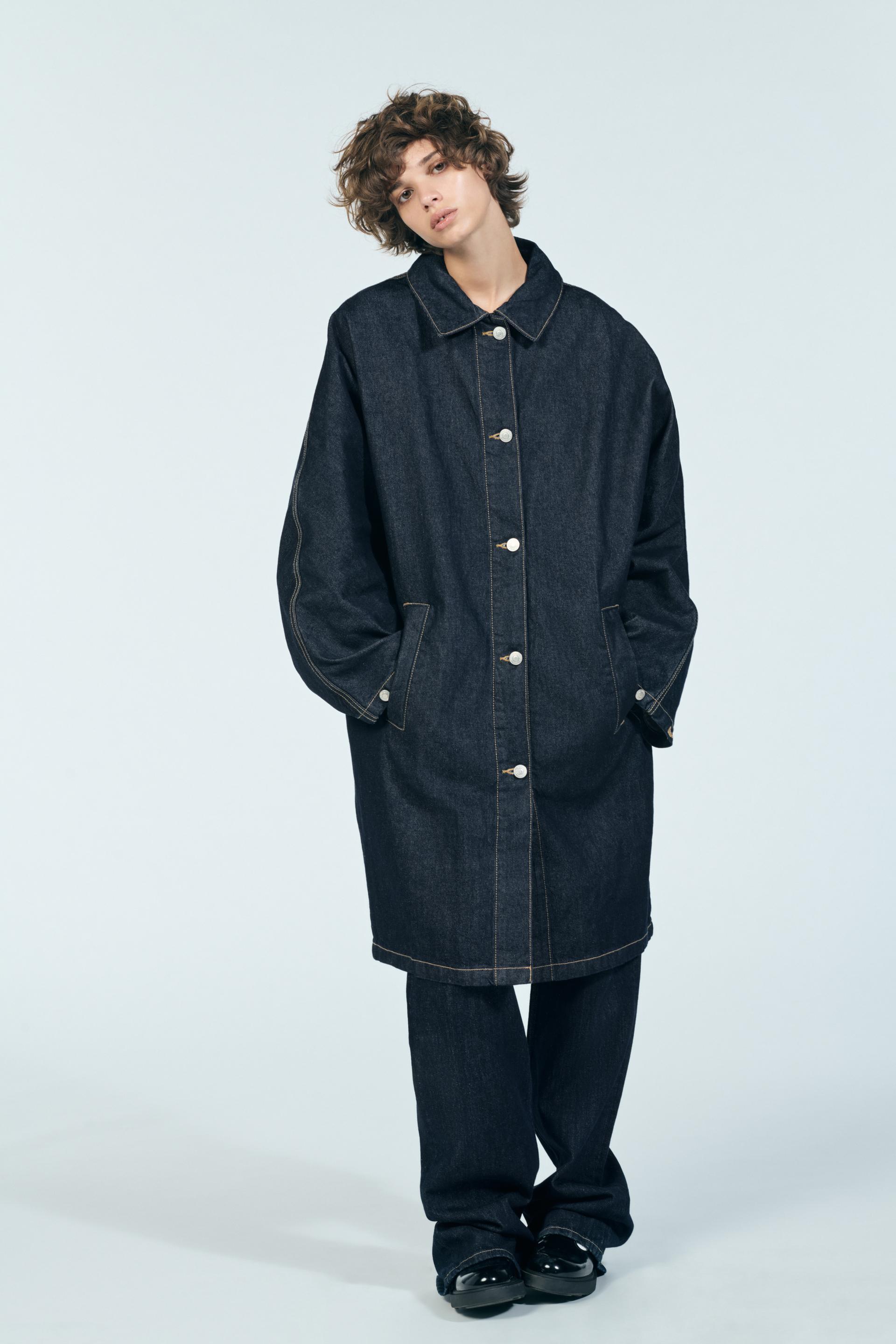 TRF DENIM TRENCH JACKET Product Image