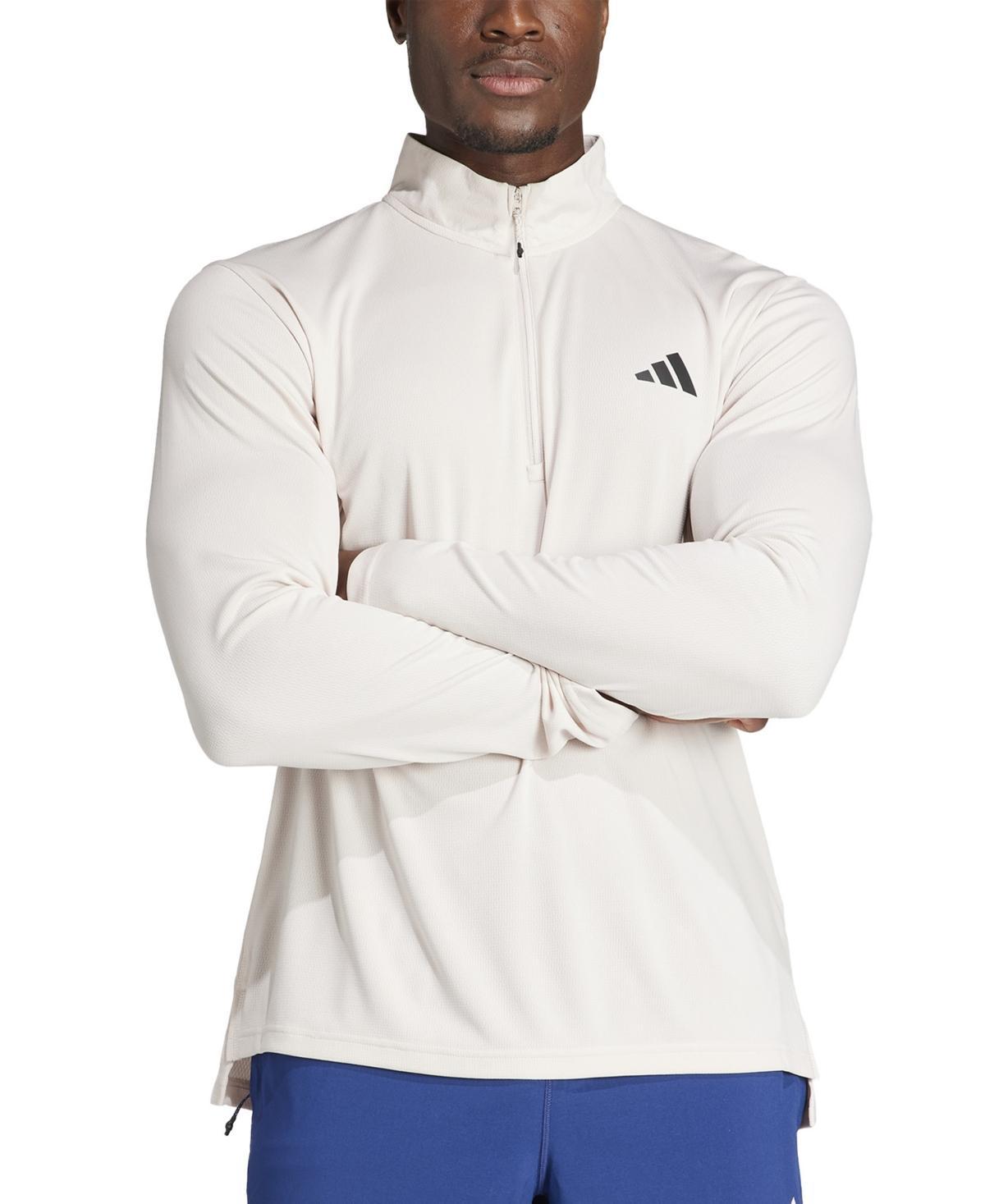 adidas Mens Essentials Training Quarter-Zip Long-Sleeve Top Product Image