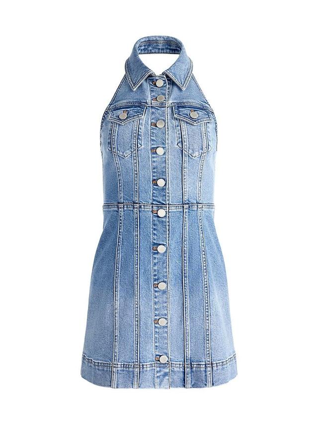 Womens Kendall Denim Halter Minidress Product Image