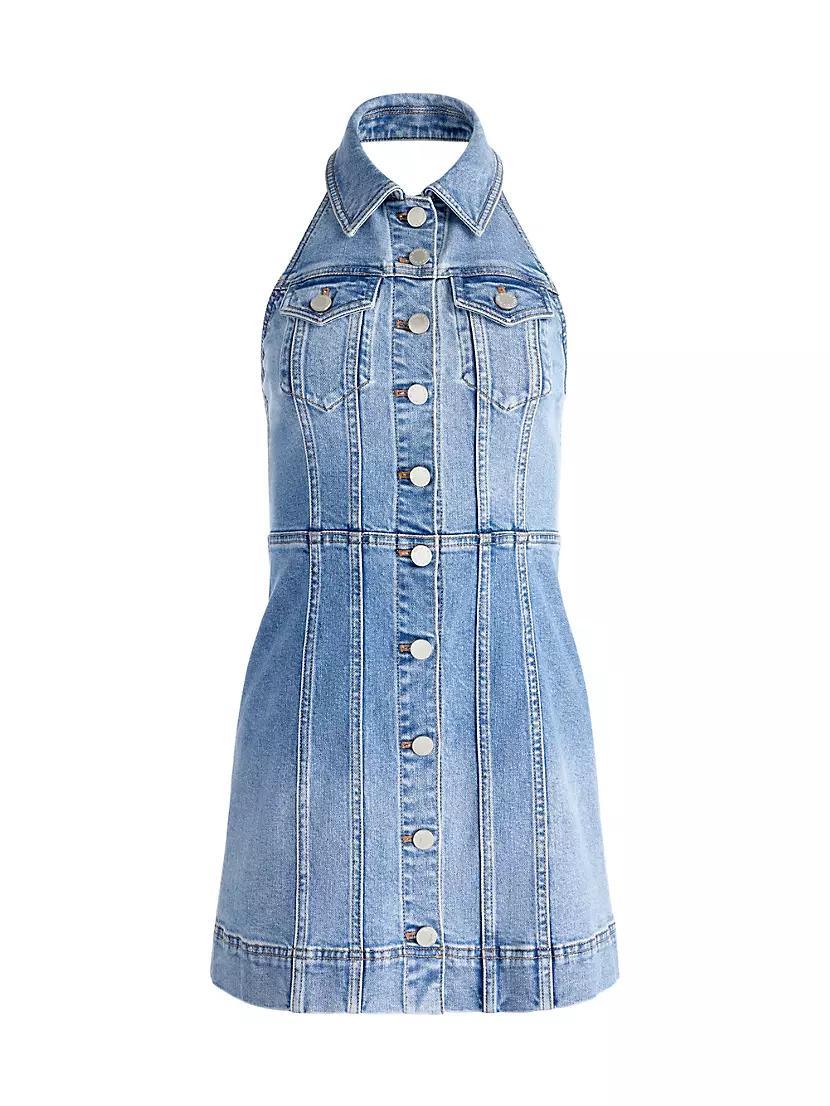 Kendall Denim Halter Minidress Product Image