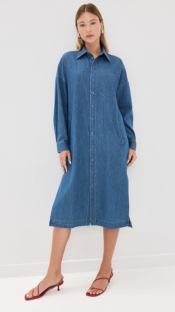 Tibi Lightweight Stone Wash Denim Shirtdress | Shopbop product image