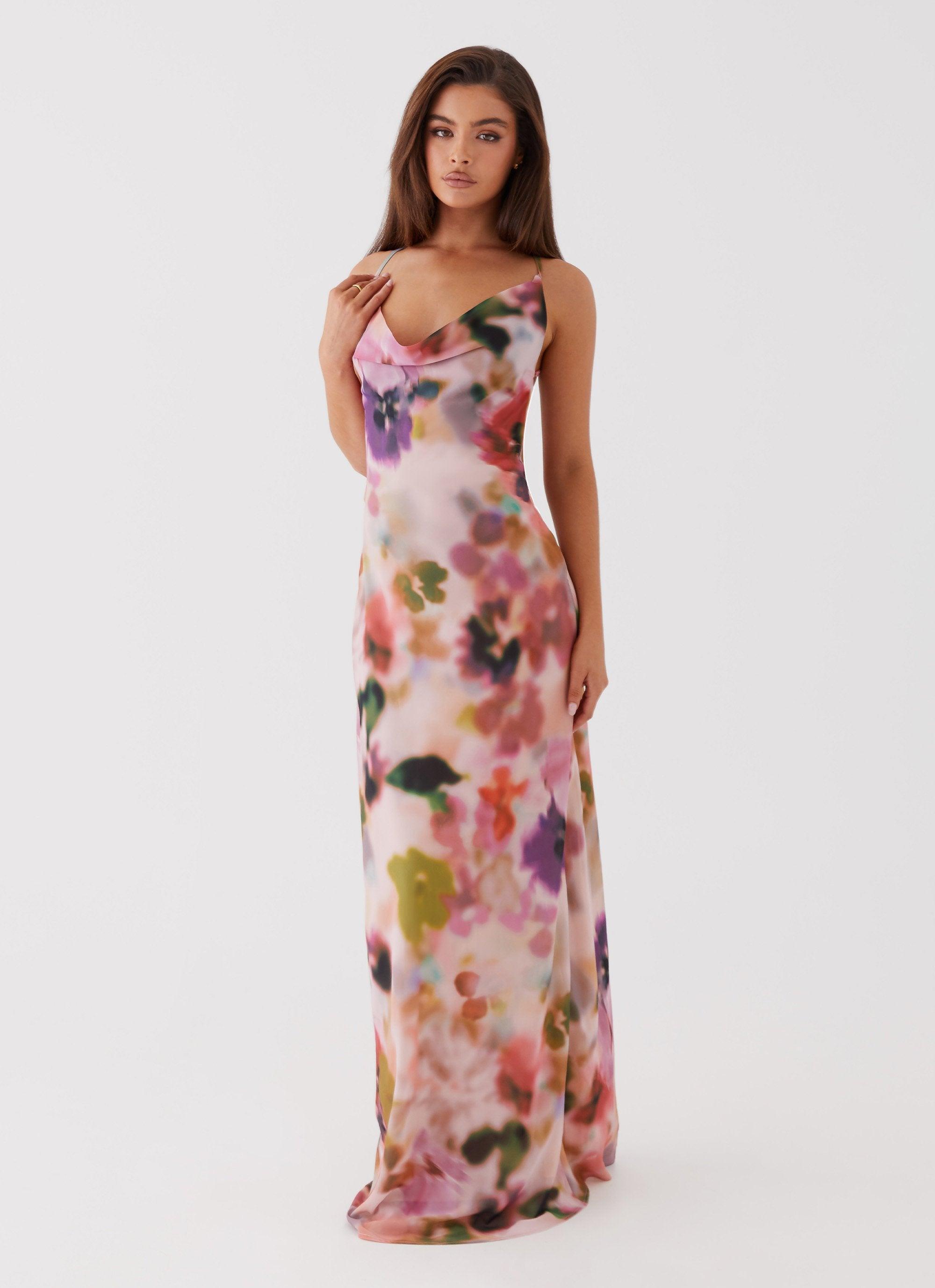 Abigail Cowl Maxi Dress - Mystic Meadow Product Image