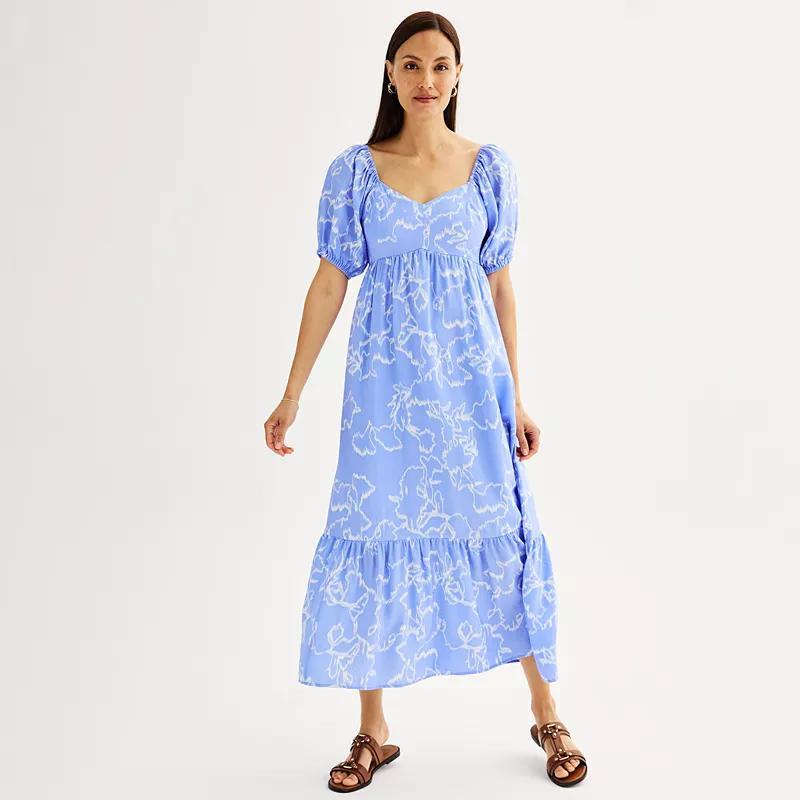 Womens Nine West Babydoll Maxi Dress Product Image