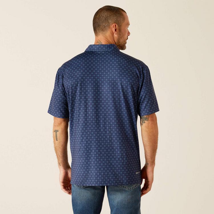 Ariat® Men's Blue Depths Print 360 AirFlow Polo Product Image