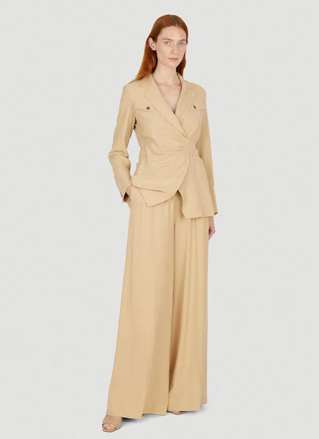 MAX MARA Women Fleur Wrap Front Blazer In Cream Product Image