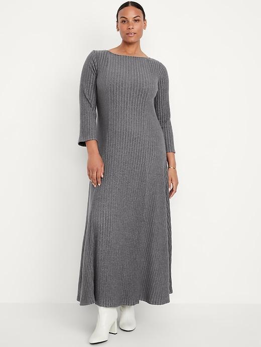 Fit &amp; Flare Ribbed Maxi Dress Product Image