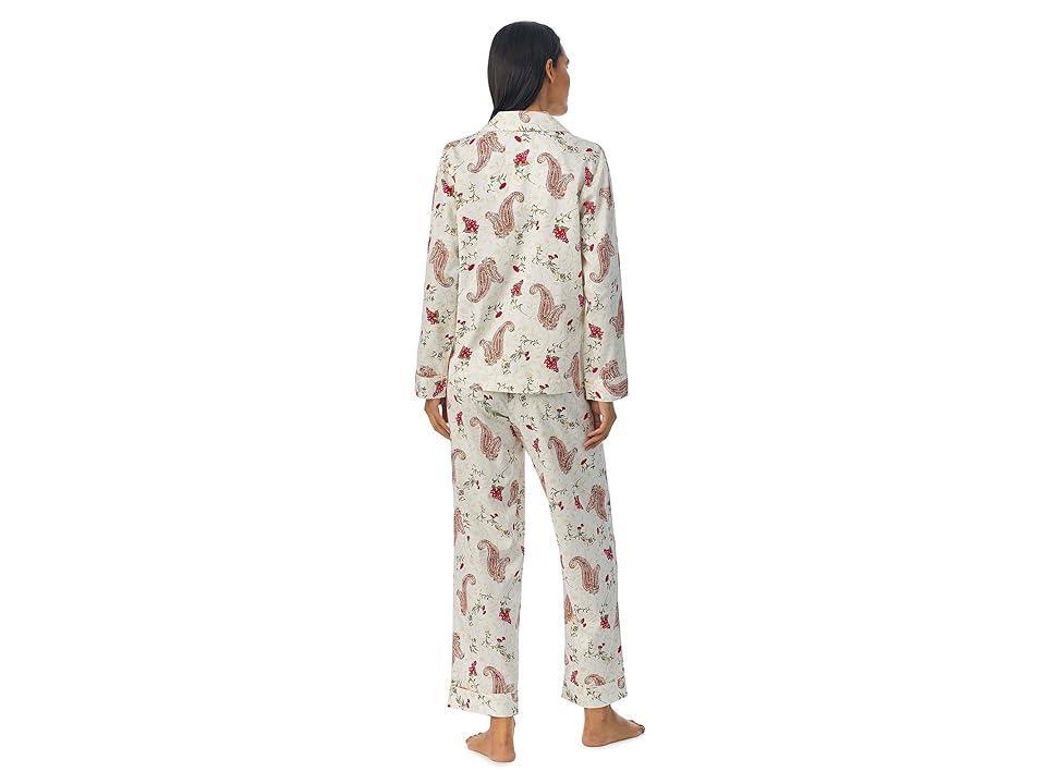 Notch Collar Woven Pajama Set Product Image