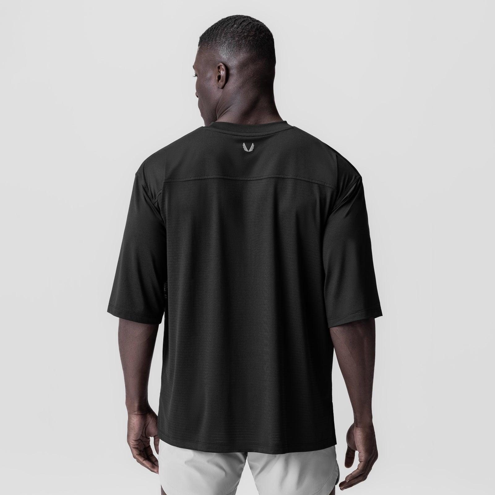 0841. 3D-Lite® 2.0 Lycra® 3/4-Sleeve Oversized Tee - Black "OTWR" Product Image