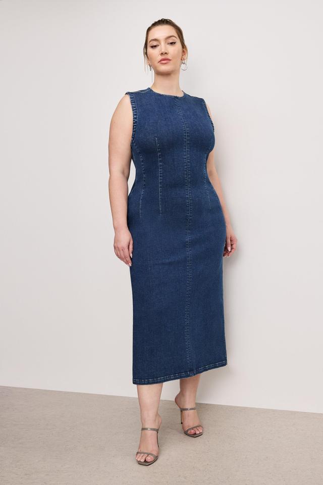 DENIM MIDI DRESS | INDIGO724 Product Image