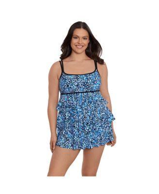 Womens Longitude Triple Tier Swim Dress Product Image