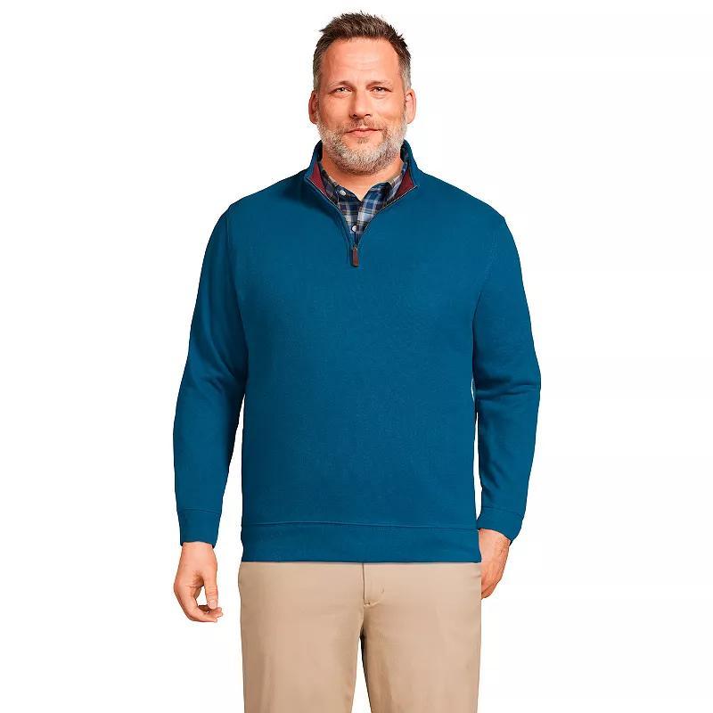 Big & Tall Lands End Bedford Regular-Fit Rib Quarter-Zip Sweater, Mens Product Image