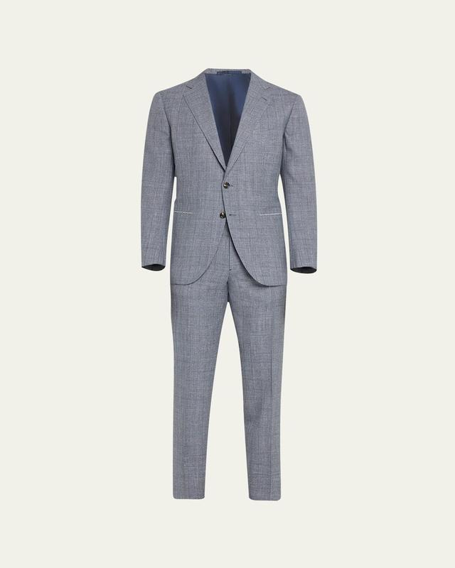 Mens Wool-Blend Plaid Suit Product Image