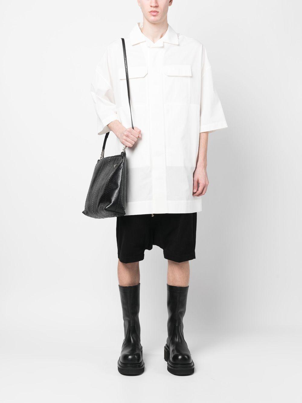 RICK OWENS Magnum Tommy Oversize Cotton Shirt In White Product Image