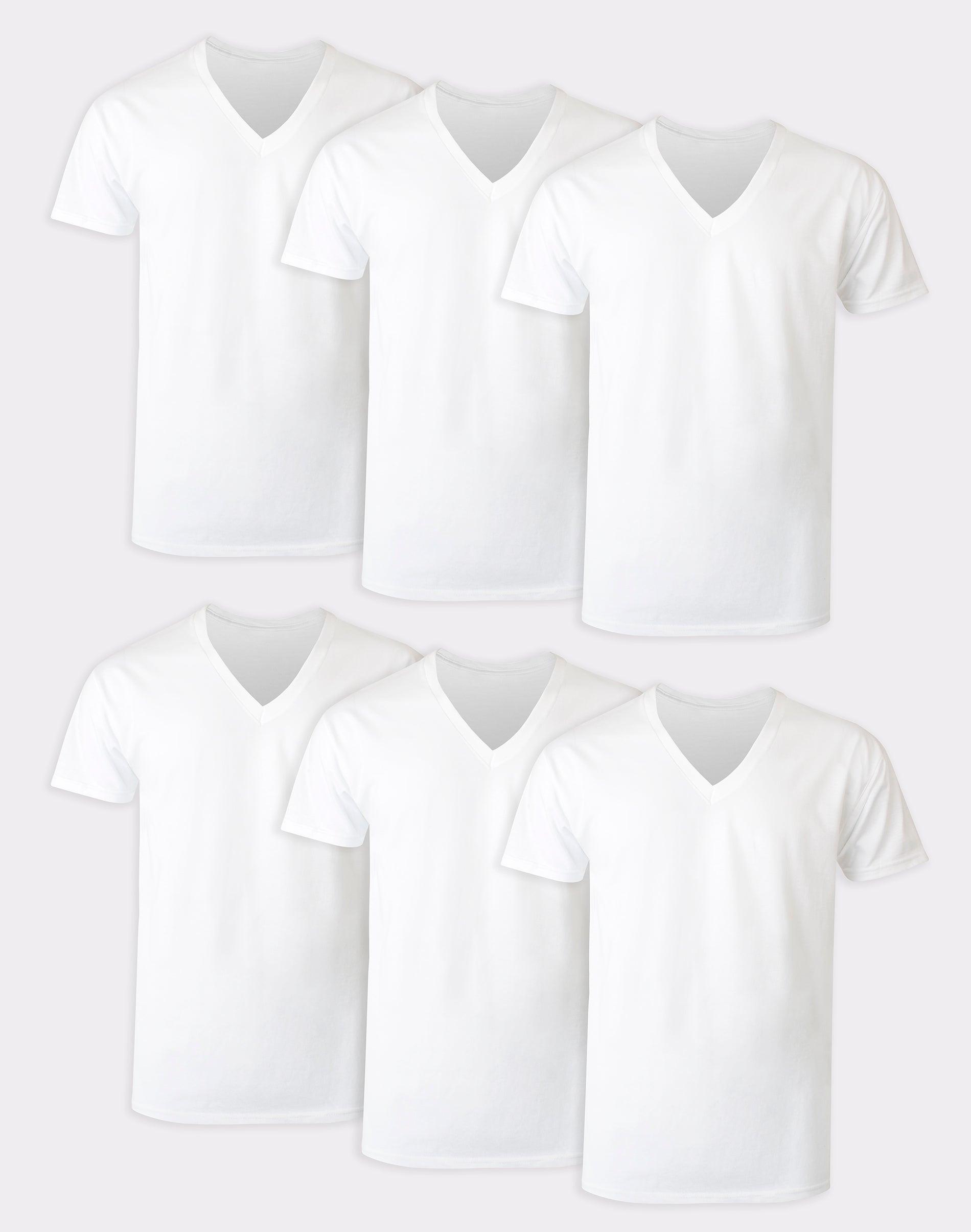 Hanes Ultimate(r) Comfortsoft(r) V-Neck Undershirt 6-Pack Men's Clothing Product Image