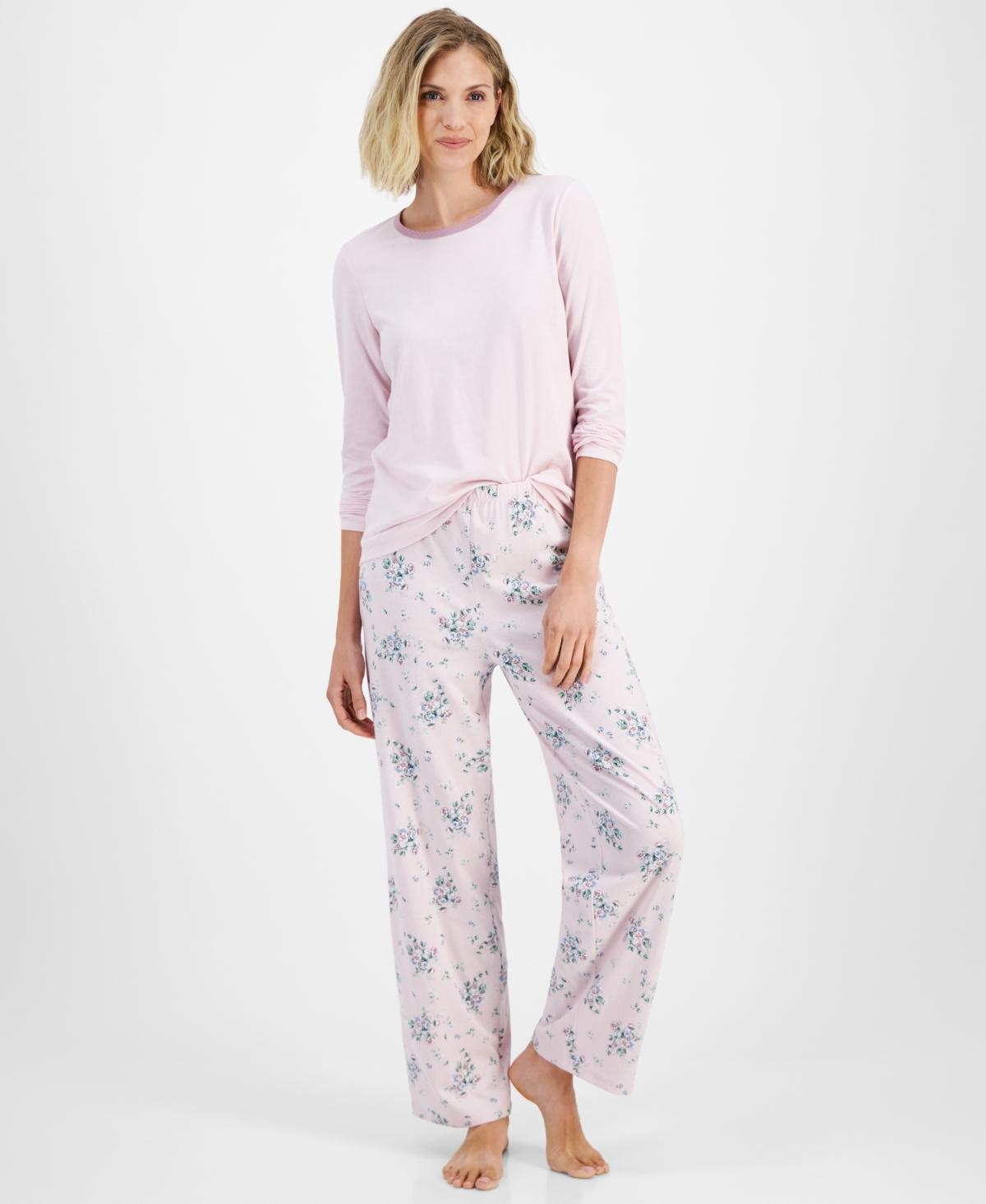 Charter Club Womens 2-Pc. Long-Sleeve Pajamas Set, Created for Macys Product Image