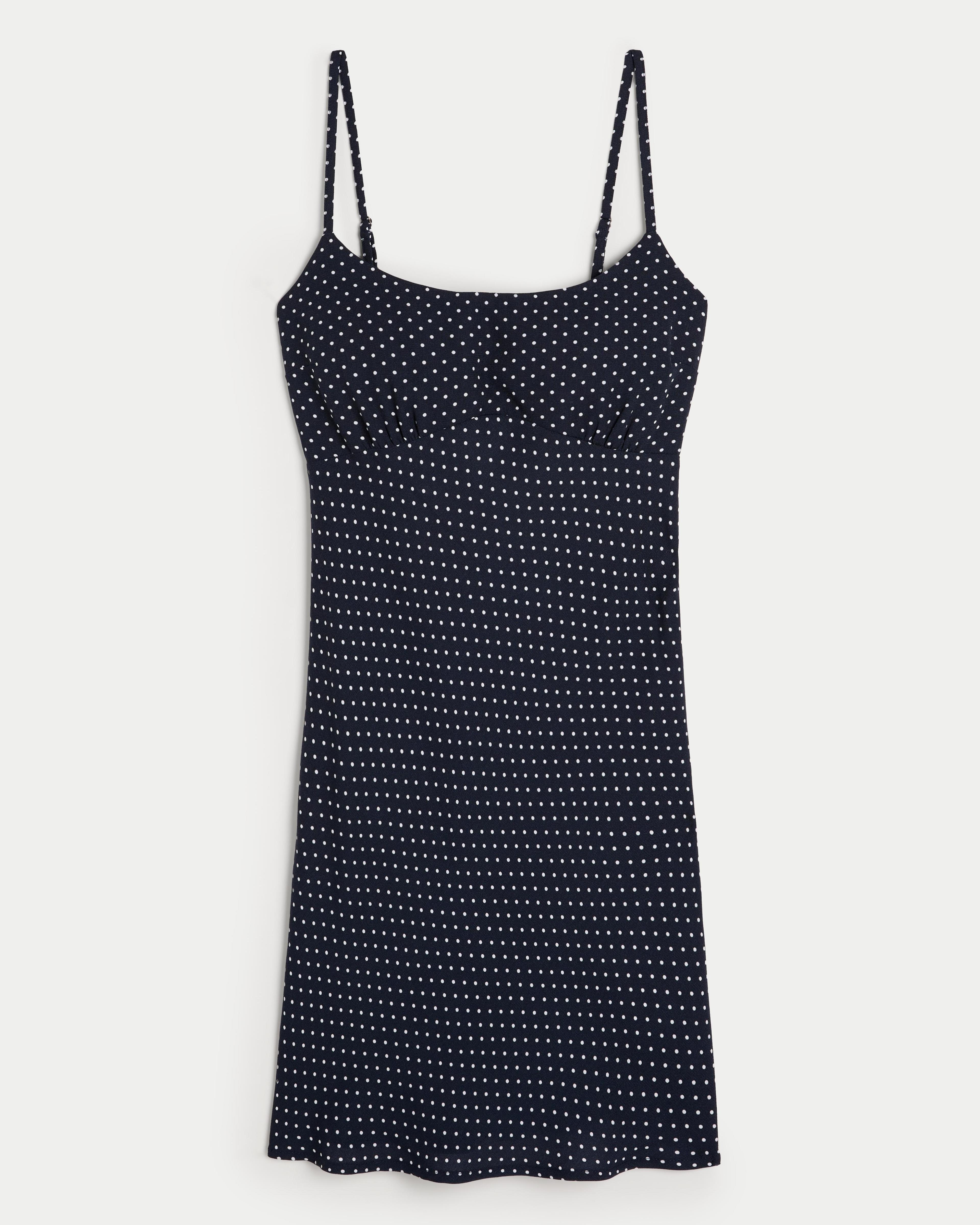 Crepe Open Back Mini Slip Dress Product Image