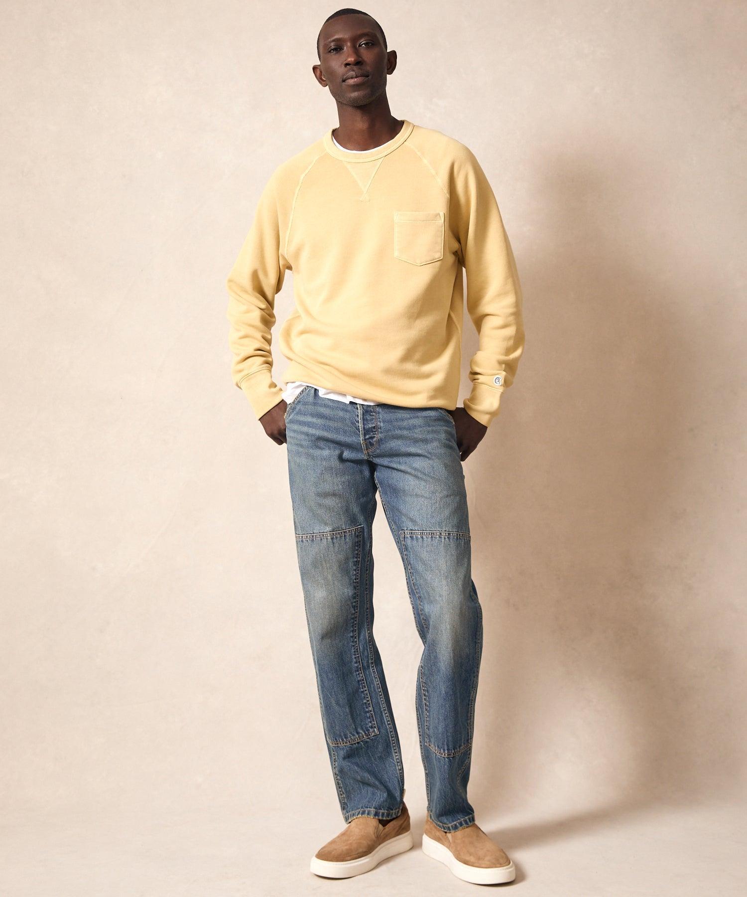 Champion Midweight Pocket Sweatshirt in Pale Yellow Product Image