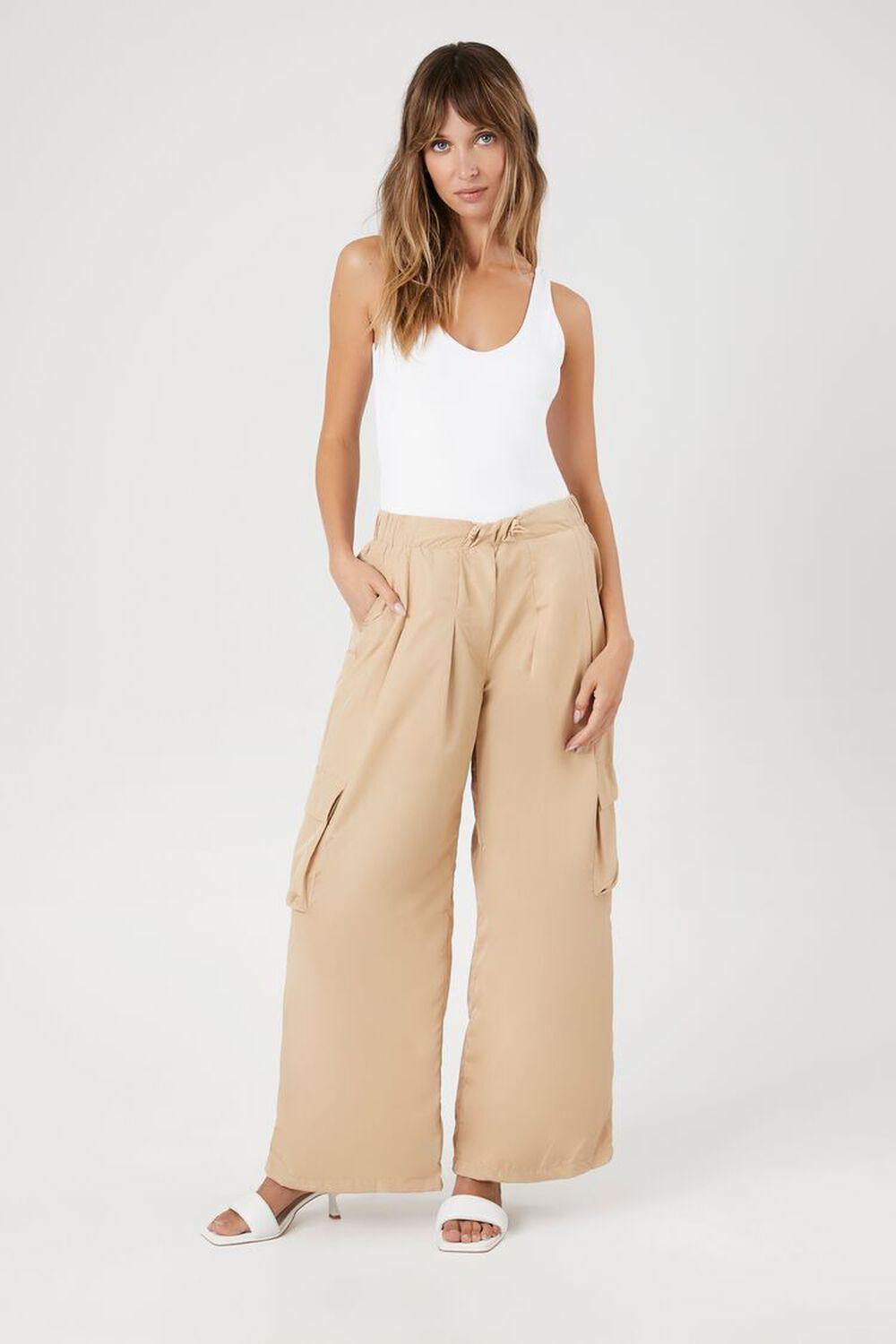 Toggle Drawstring Wide-Leg Pants | Forever 21 Product Image