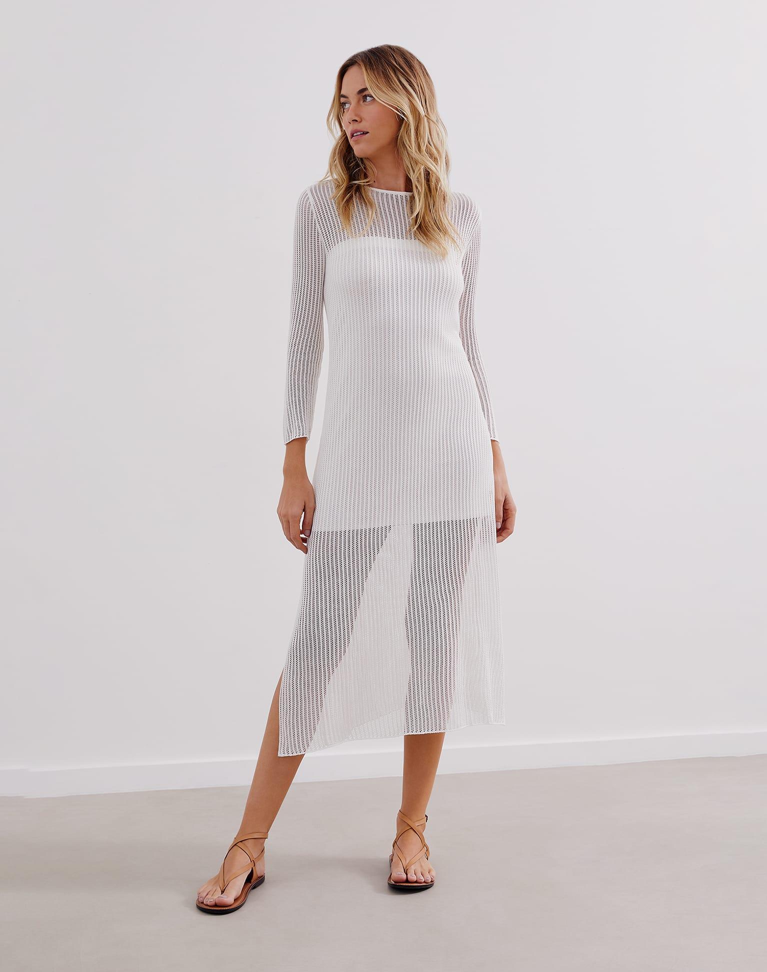 Knit Telma Midi Dress - Off White product image