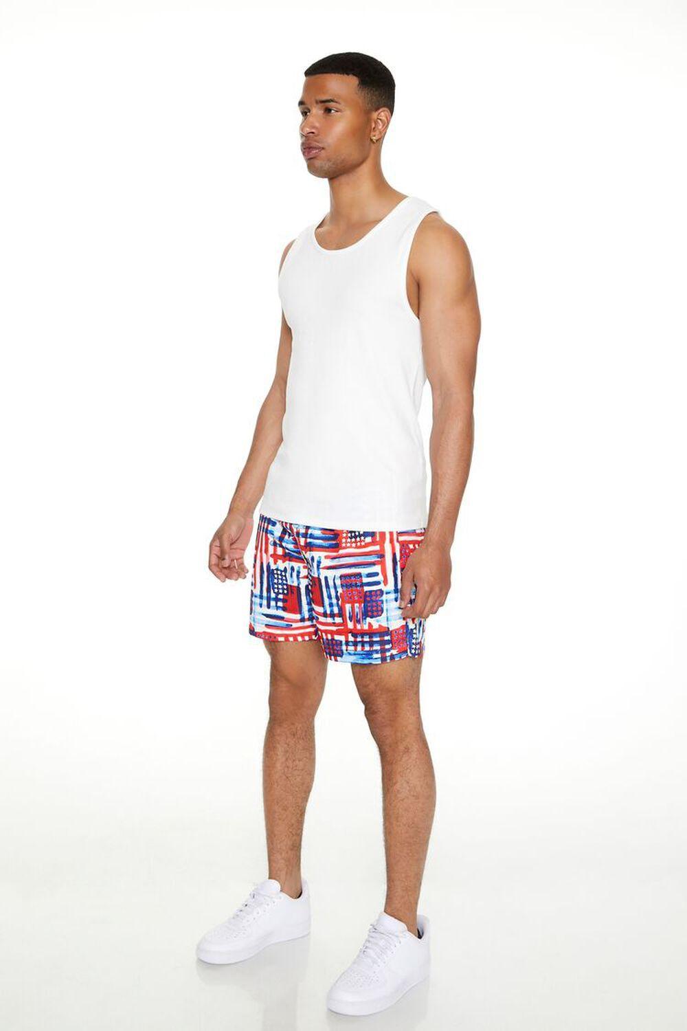 American Flag Print Swim Trunks | Forever 21 Product Image