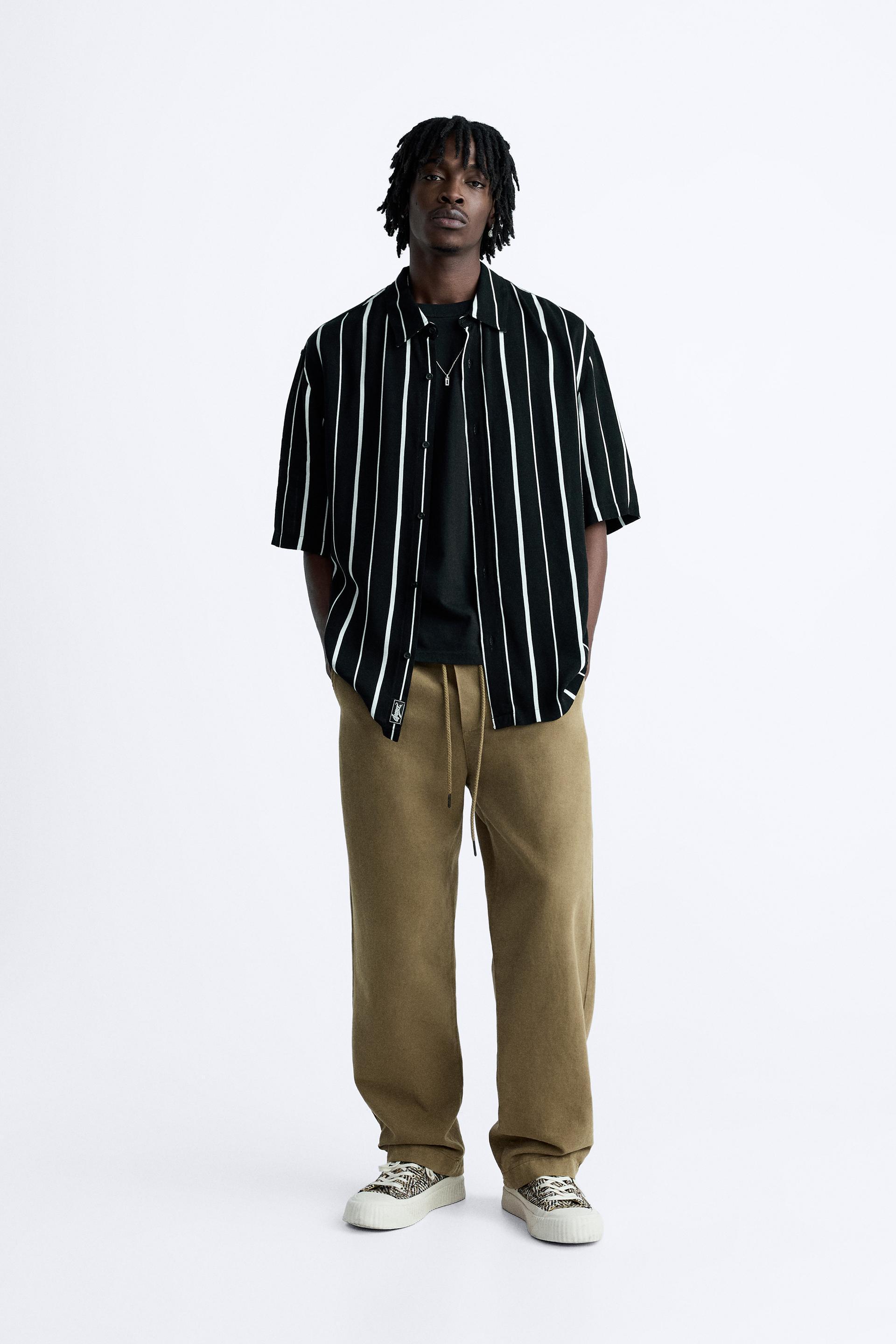 STRIPED VISCOSE SHIRT Product Image