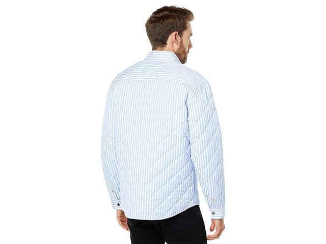 EGONlab Quilted Shirt (Blue/White) Men's Clothing Product Image