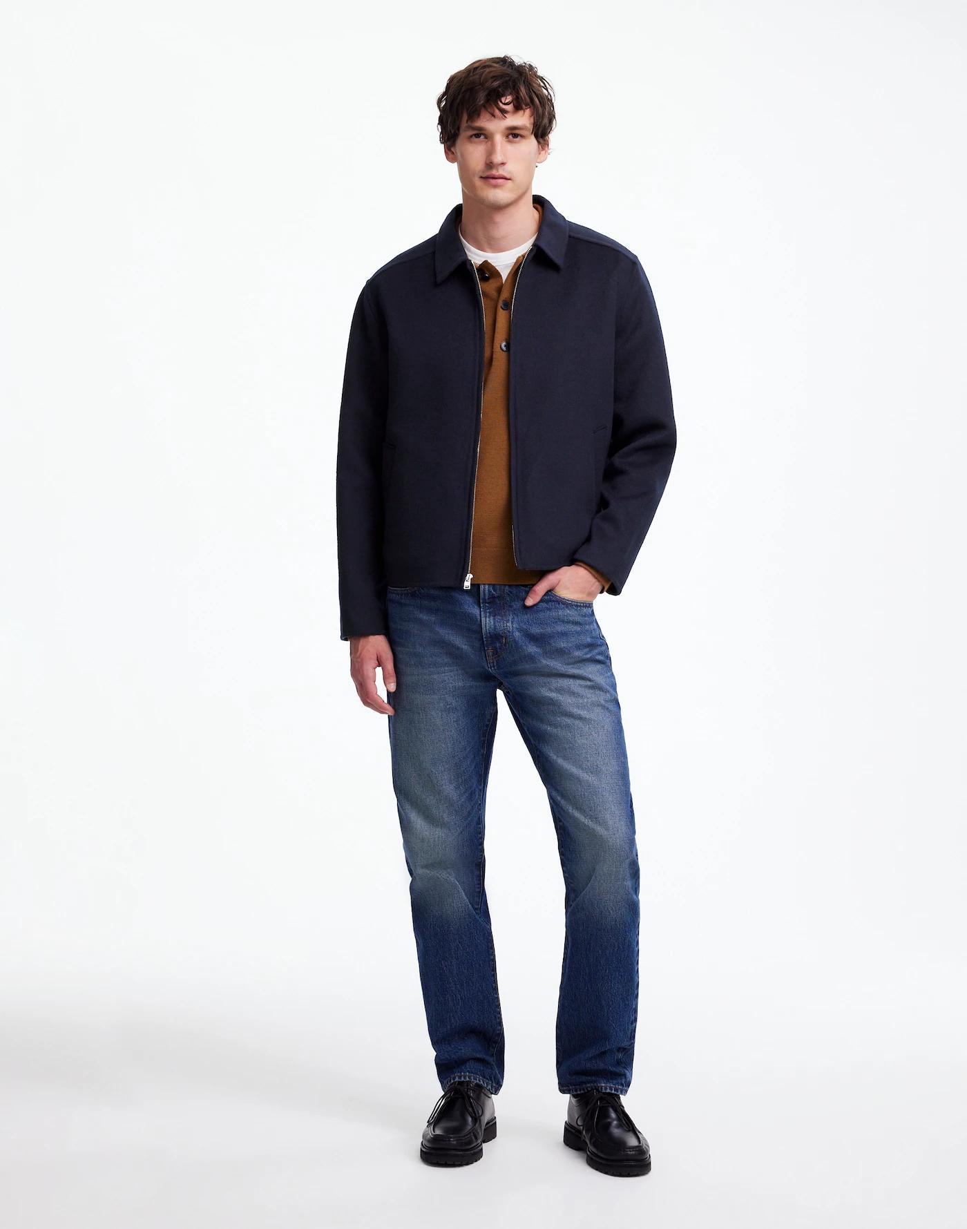 Double-Faced Wool Zip-Front Jacket Product Image