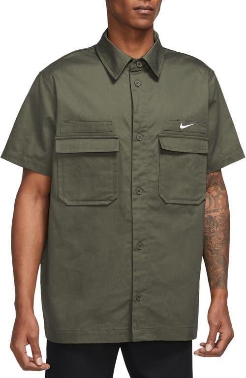 Nike Woven Military Short-Sleeve Button-Down Shirt Product Image