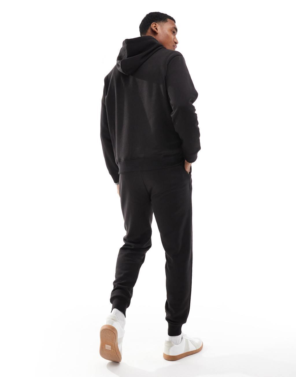 DTT overhead hoodie & sweatpants tracksuit set in black Product Image