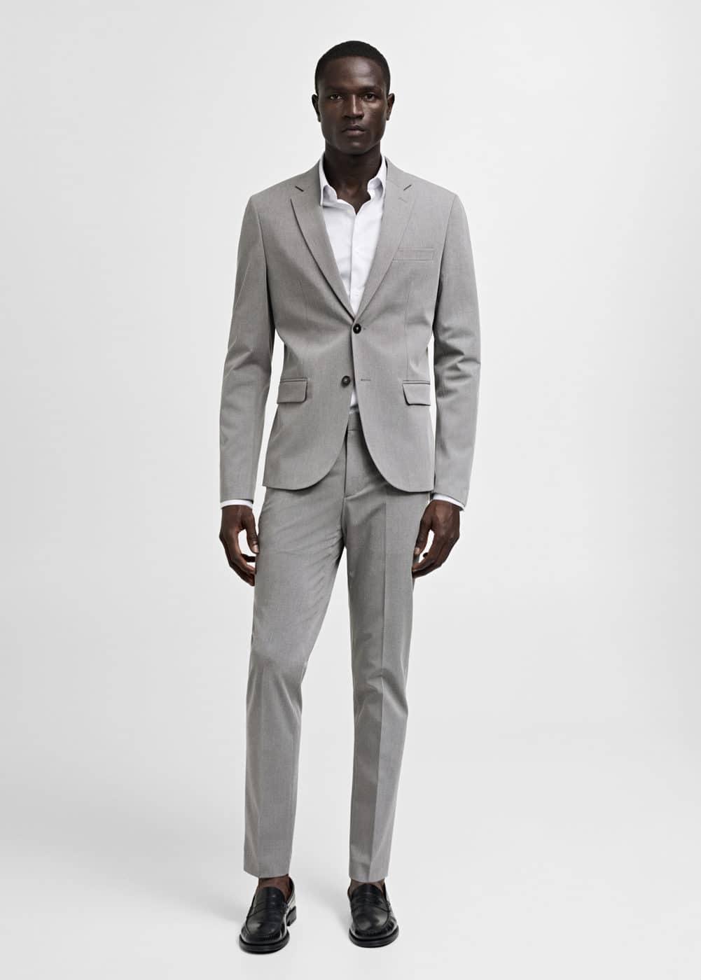 Mango Mens Stretch Fabric Super Slim-Fit Suit Pants Product Image