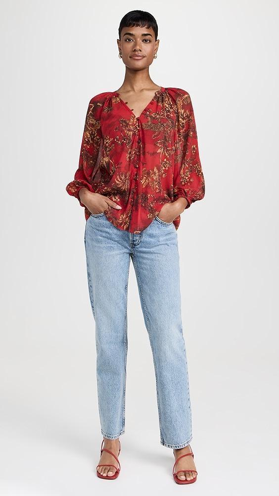 L'AGENCE Teagan Dolman Sleeve Blouse | Shopbop Product Image