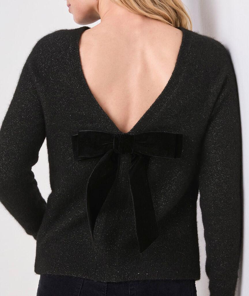 Velvet Bow Back Sweater Product Image